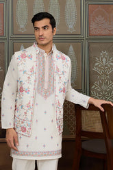 White Koti Kurta for Men